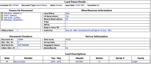 Horace Sheldon, Hyatt, VanSlyke, Greeman Land Patent 747454 Details