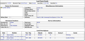 Marius Allard Land Patent 1137315 Details