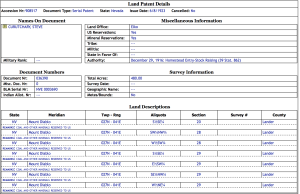 Steve Curutchary Land Patent 908517 Details