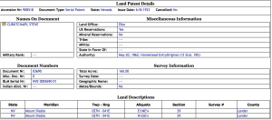 Steve Curutchary Land Patent 908518 Details